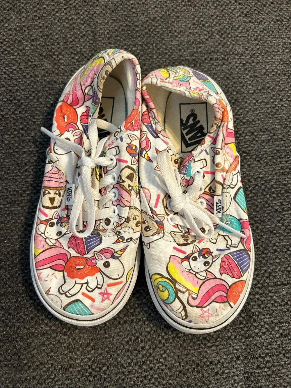 Vans Kids Unicorn & Sweets Canvas Sneakers - White/Pastel